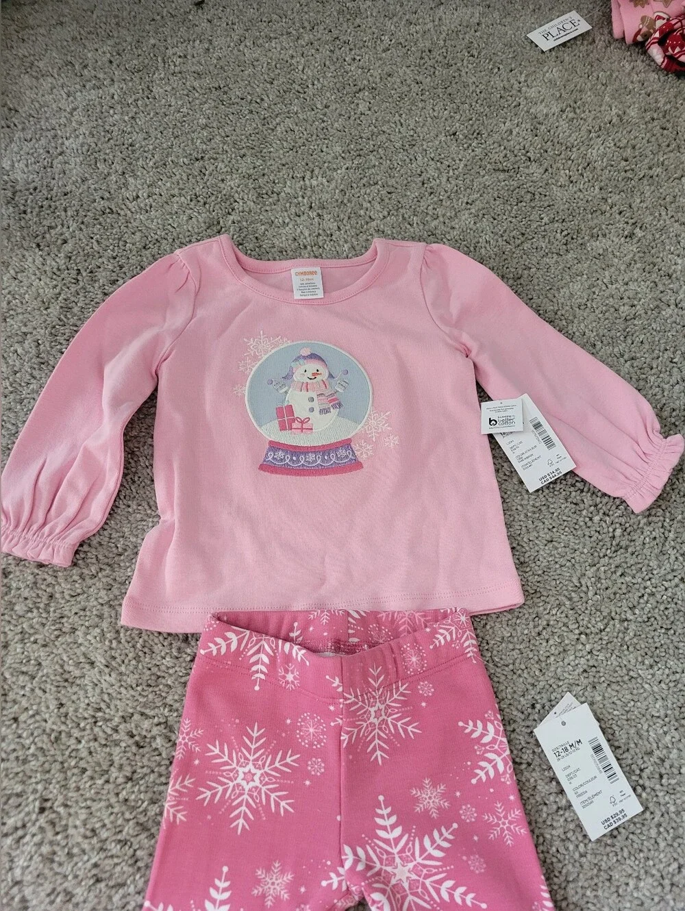 NWT Gymboree Pink Snowflake Set 12-18mo